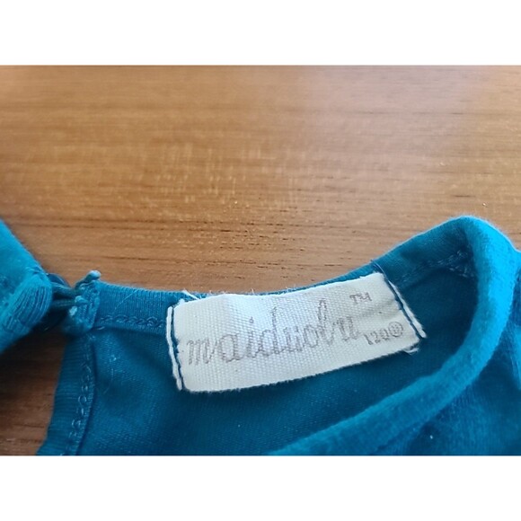 Maiduolu Girl's Teal Dress Tulle 100% Cotton, READ DESCRIPTION - Picture 4 of 9